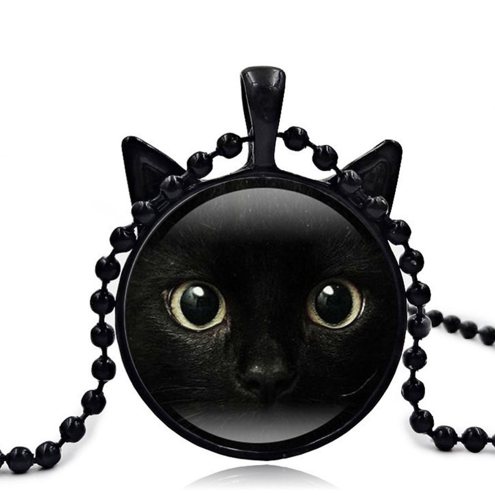 Black Cat Pendant Necklace